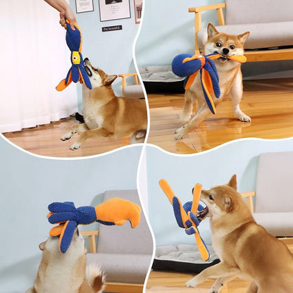 Pieuvre & Calmar en Peluche Sonore pour Chien – Jouet Mordant Interactif - Furlo