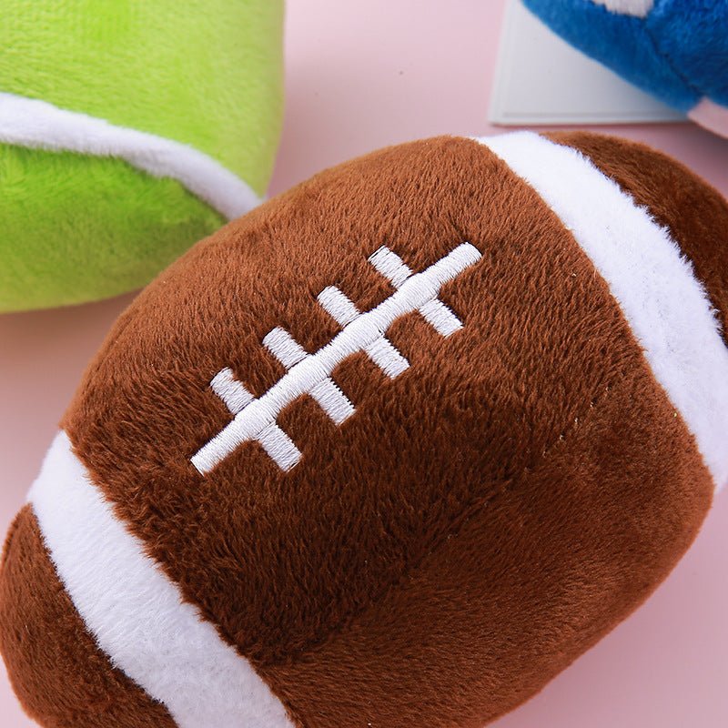 Balle Simulation Sonore en Peluche pour Chien – Football, Baseball & Rugby - Furlo