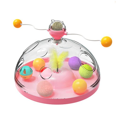 Jouet Moulin à Vent Catnip pour Chat – Tourniquet Interactif Ventouse | 4 Coloris - Furlo