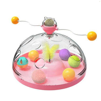 Jouet Moulin à Vent Catnip pour Chat – Tourniquet Interactif Ventouse | 4 Coloris - Furlo