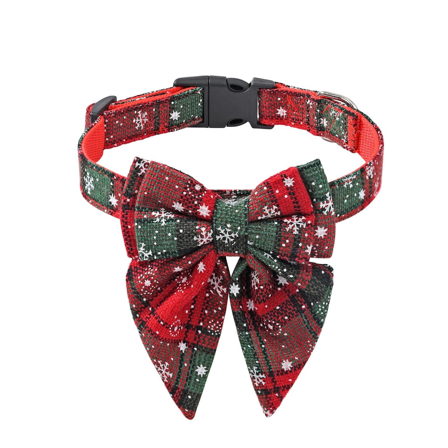 Collier de Noël à Nœud pour Chien et Chat – Motif Flocon de Neige - Furlo