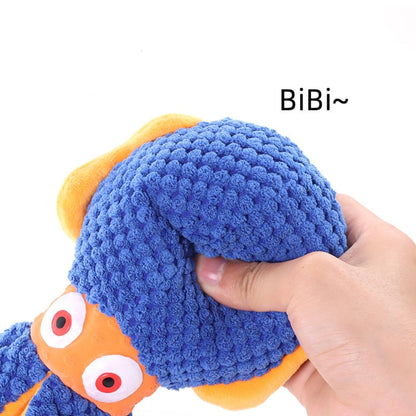 Pieuvre & Calmar en Peluche Sonore pour Chien – Jouet Mordant Interactif - Furlo