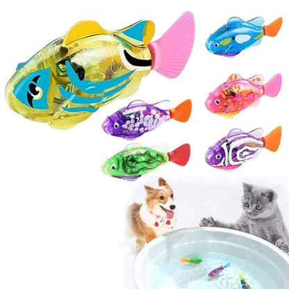 Poisson Nageur Lumineux Électrique – Jouet Interactif pour Chat & Bain Bébé - Furlo