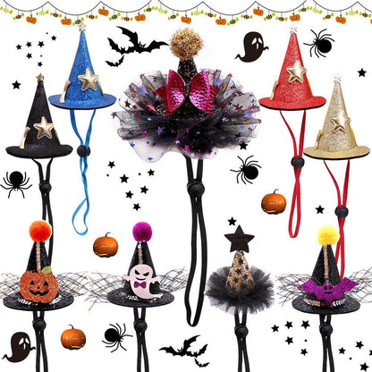Mini Chapeau Halloween Ajustable pour Chat & Chien – Tissu Tissé Main | Style Britannique - Furlo