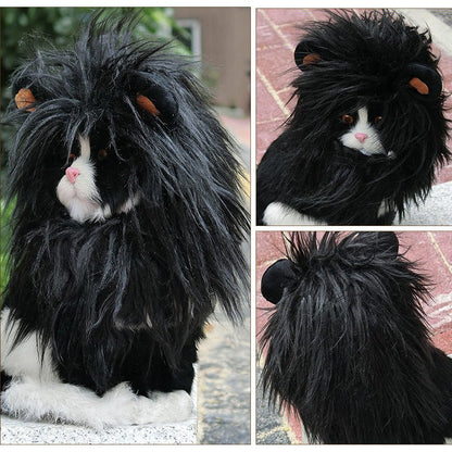 Coiffe Perruque Lion pour Chat & Chien – Déguisement Costume Tissu | Photo & Fête - Furlo