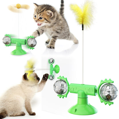 Jouet Moulin à Vent Ventouse pour Chat – Set Taquin avec Recharges | Caoutchouc 147×56 mm - Furlo