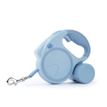 Laisse Rétractable Automatique 5m pour Chien – ABS+TPR avec Lampe Torche - Furlo