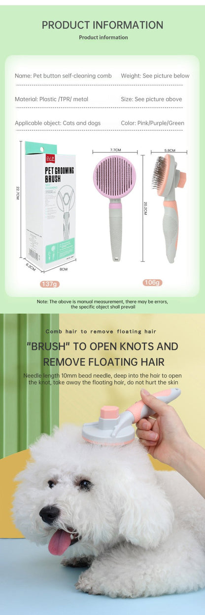 Brosse de Toilettage Auto-Nettoyante pour Chien et Chat – Élimine les Poils - Furlo