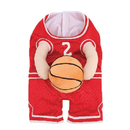 Maillot de Basketball pour Chien avec Balle – Rouge & Jaune S M L - Furlo