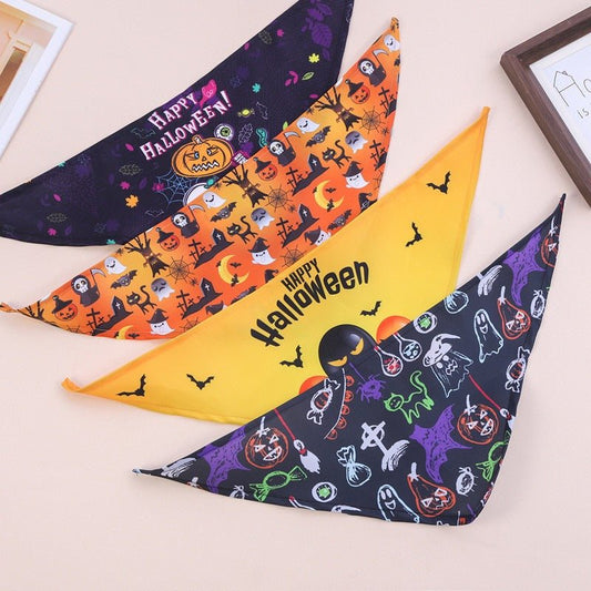 Bavoir Halloween pour Chien – Citrouille, Fantôme & Bonbons - Furlo