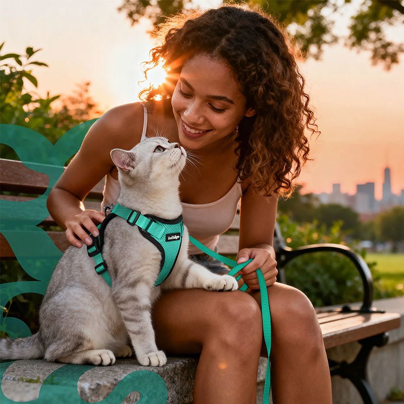 Harnais Vest Anti-Fugue Respirant & Réfléchissant pour Chat – Avec Laisse - Furlo