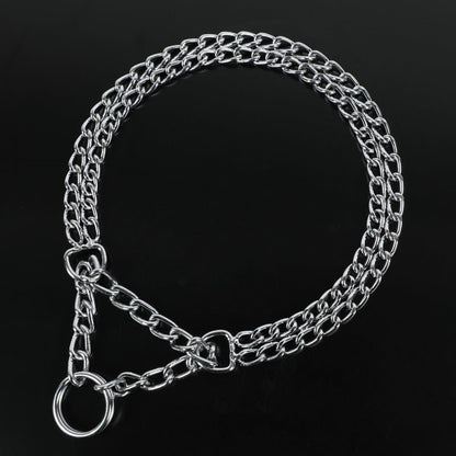 Collier Double Rang Télescopique pour Chien – Chaîne Argentée Dressage - Furlo