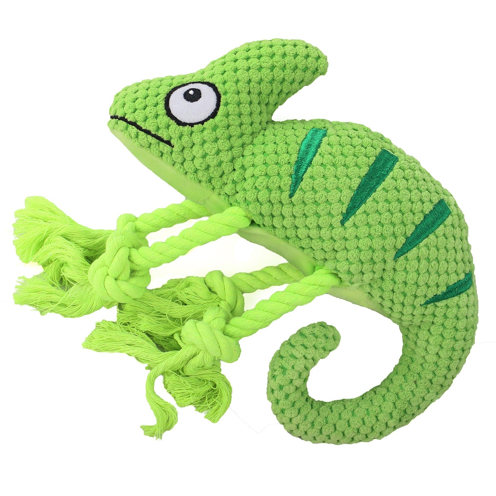 Caméléon en Peluche Sonore pour Chien – Jouet Interactif à Cordes - Furlo