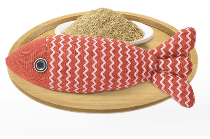 Poisson en Lin avec Herbe à Chat – Jouet Peluche pour Chat - Furlo