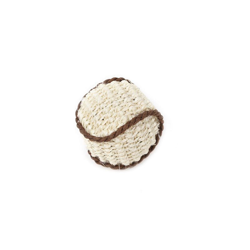 Balle en Sisal pour Chat – Jouet à Rouler, Griffer & S’amuser | 4,5 cm | 3 Coloris - Furlo