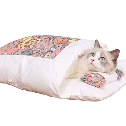 Sac de Couchage Chaud pour Chat – Lit Caverne Amovible & Lavable | Tailles S, M, L - Furlo