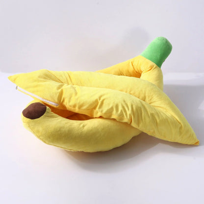 Nid Douillet Banane pour Chat et Chien – Corbeille Peluche Chaude - FurloA6E3523DB97C4095AABB8CA49A78DF45