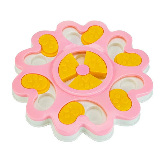 Gamelle Anti-Étouffement Design Fleur pour Chien – Distributeur de Croquettes Interactif | Ø25 cm - Furlo