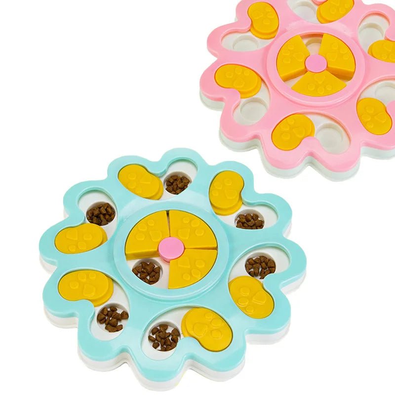 Gamelle Anti-Étouffement Design Fleur pour Chien – Distributeur de Croquettes Interactif | Ø25 cm - Furlo
