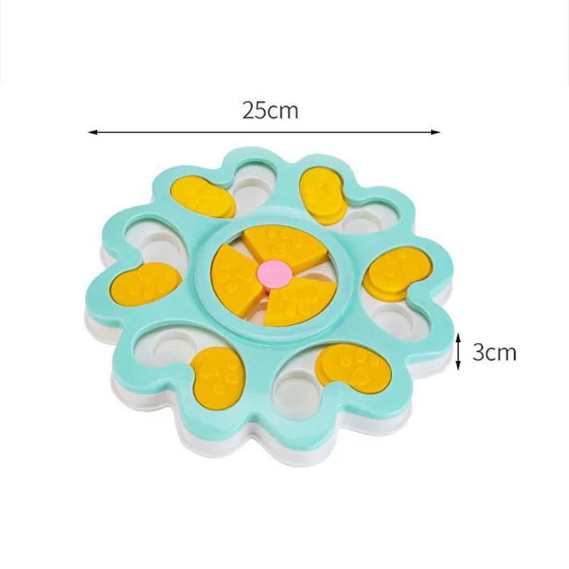Gamelle Anti-Étouffement Design Fleur pour Chien – Distributeur de Croquettes Interactif | Ø25 cm - Furlo